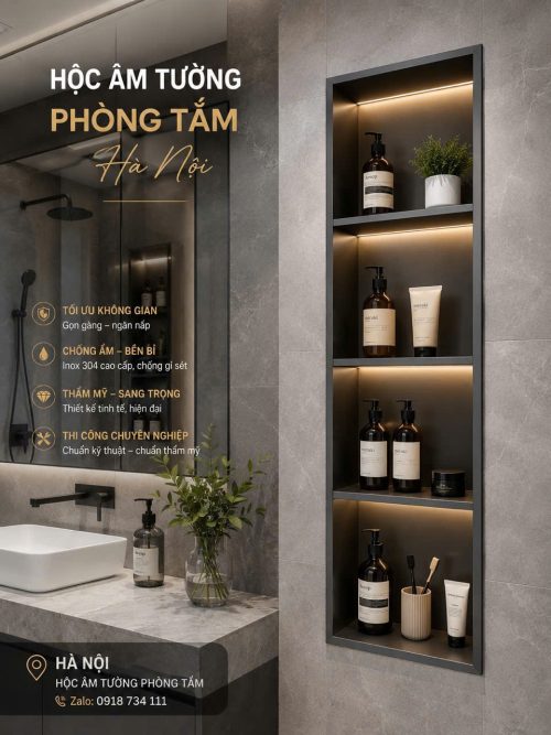 Hộc âm tường phòng tắm