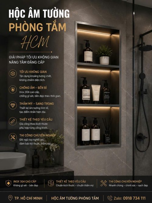 Hộc âm tường phòng tắm