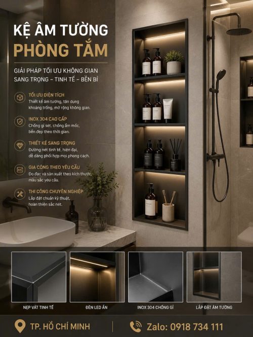 Hộc âm tường phòng tắm